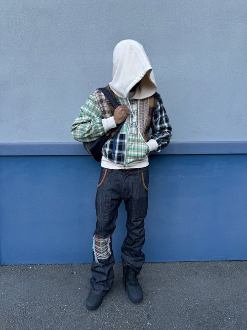 Repaired Flannel Denim