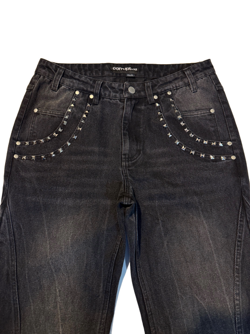 STUDDED DENIM