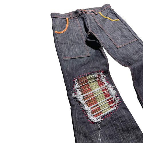 Repaired Flannel Denim